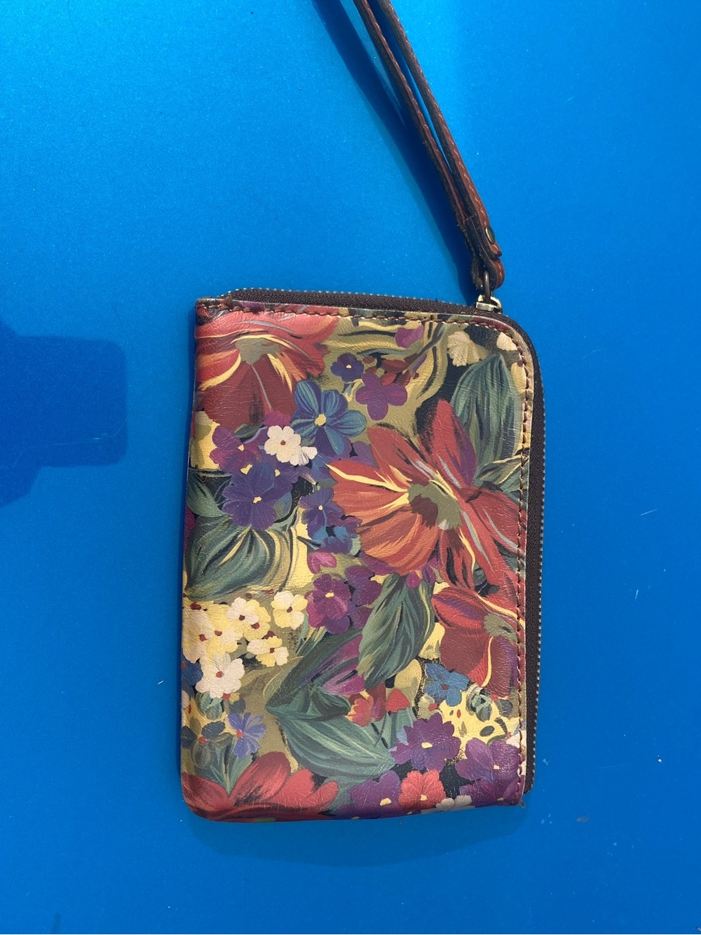 Patricia Nash Floral Zip Wristlet - Red, Purple, Green, Yellow, Blue